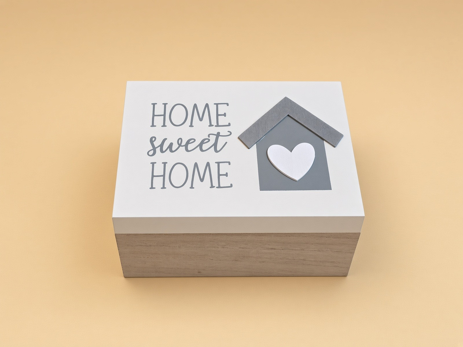 Cutie de Depozitare din Lemn "Home Sweet Home" 19.5x14.5x10cm