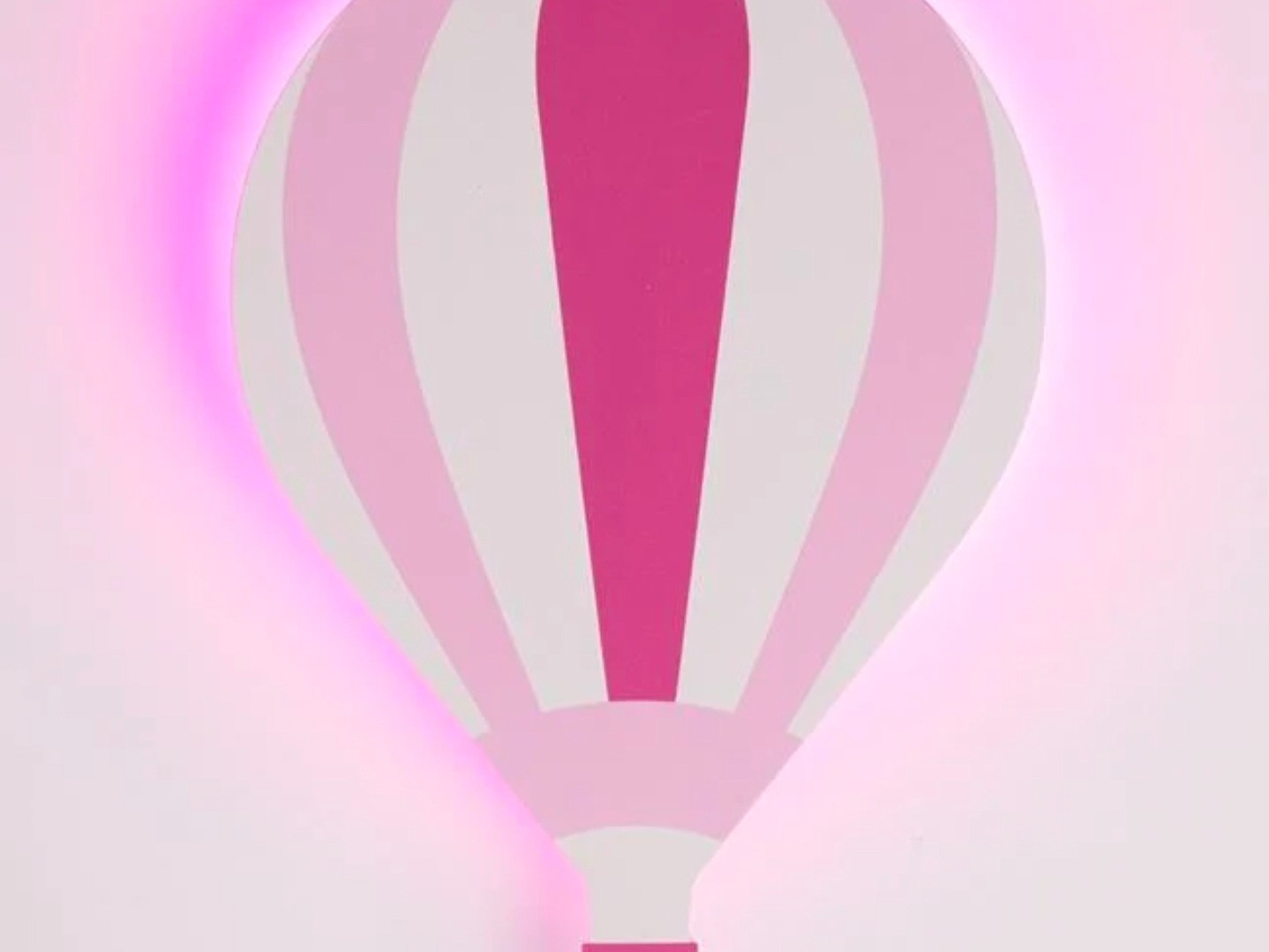 Lampa cu LED Alb Roz in Forma de Balon de Aer Cald Ø15.5x23cm