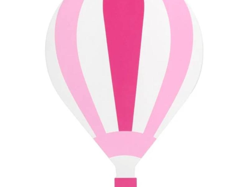 Lampa cu LED Alb Roz in Forma de Balon de Aer Cald Ø15.5x23cm