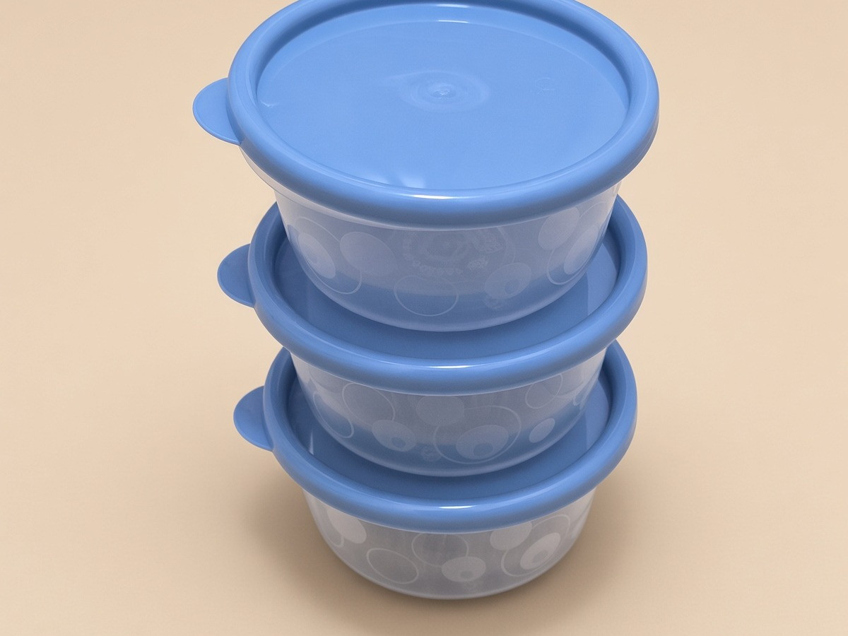 Recipiente Alimente Transparente Capac Bleu 250ml - 3 buc