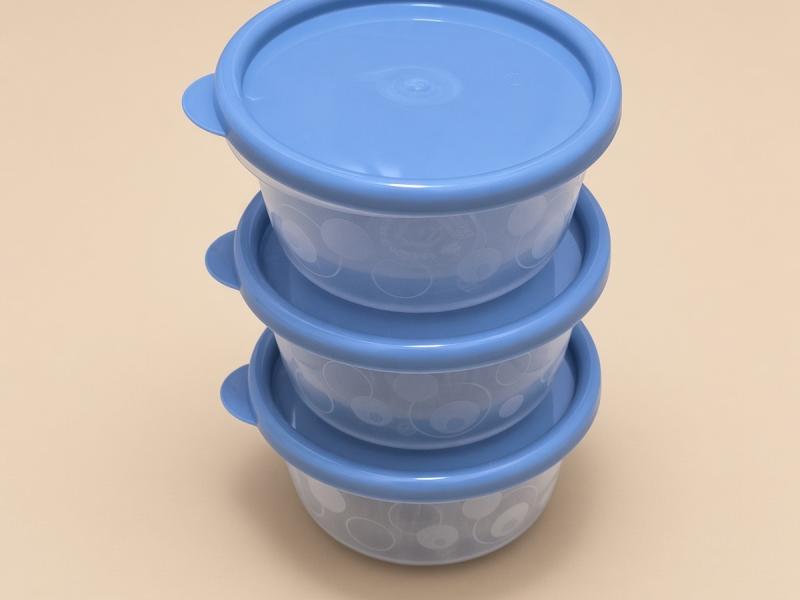 Recipiente Alimente Transparente Capac Bleu 250ml - 3 buc