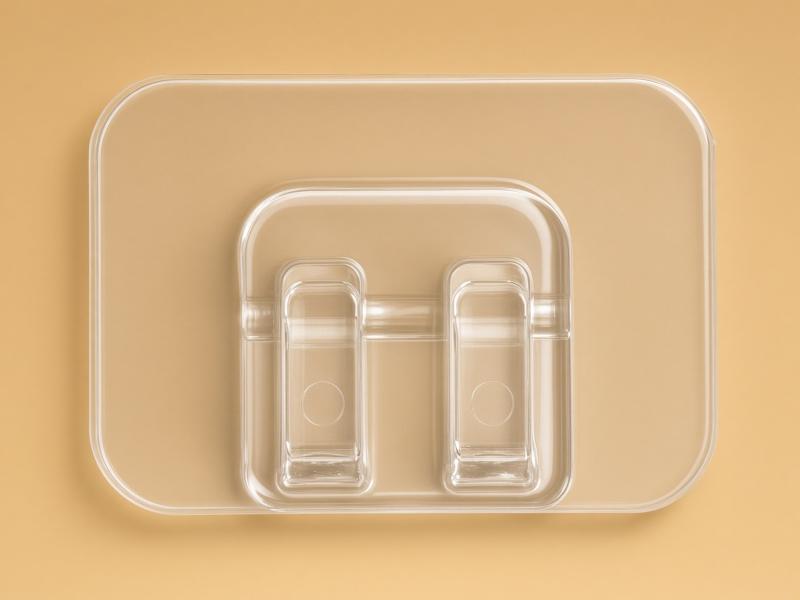 Carlige Autoadezive Transparente pentru Fixarea Cablurilor 4x6cm - 10buc