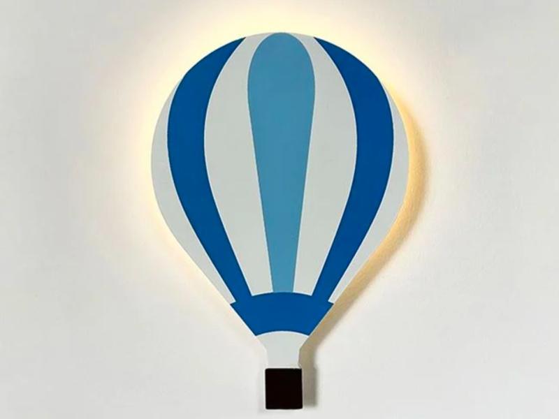 Lampa cu LED Alb Albastru in Forma de Balon de Aer Cald 