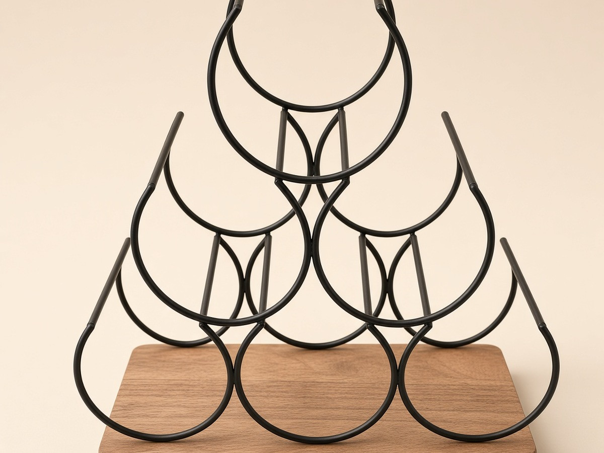 Suport Metalic cu 6 Compartimente pentru Sticle de Vin 30x16.5x29cm
